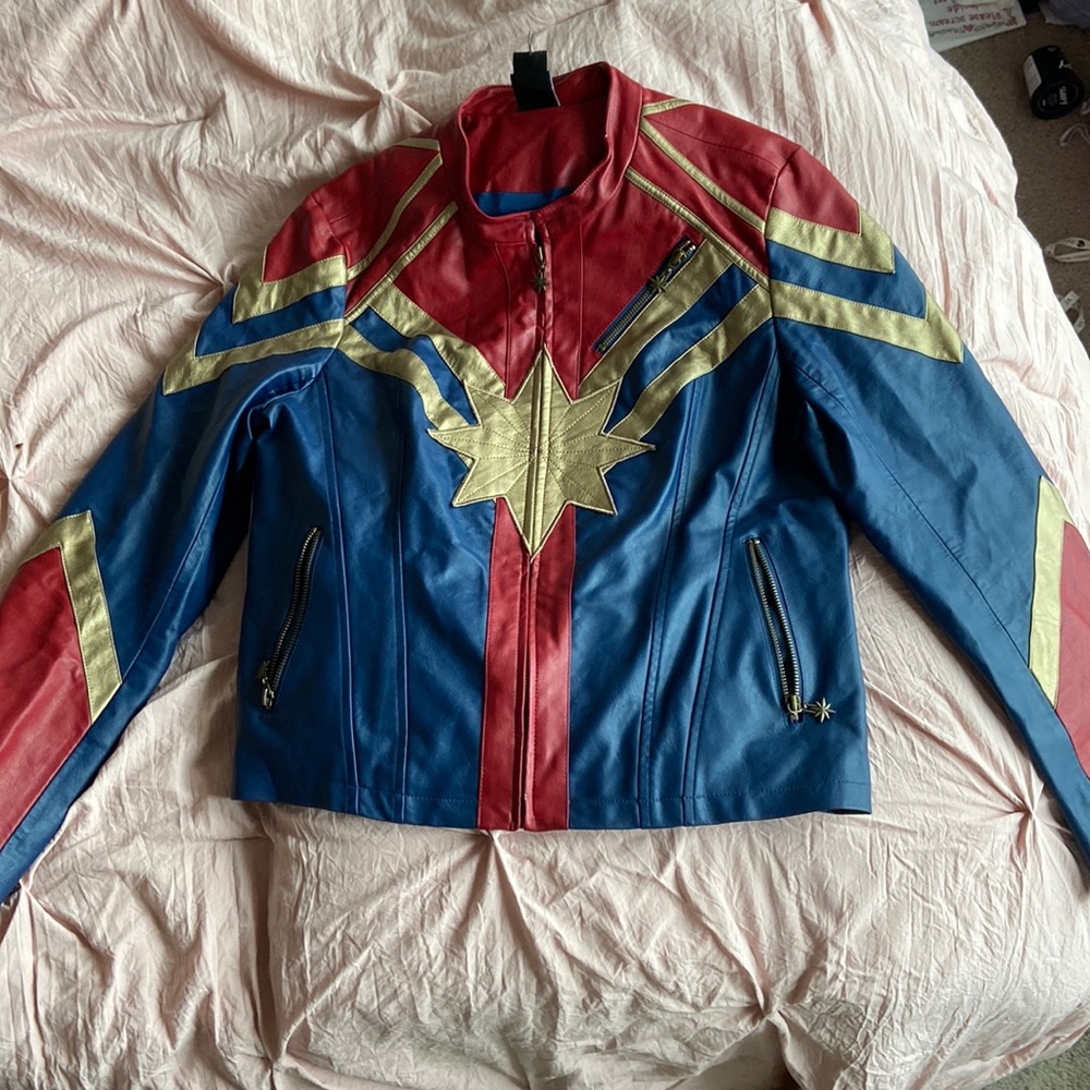 Captain Marvel Faux Leather Jacket (Used)